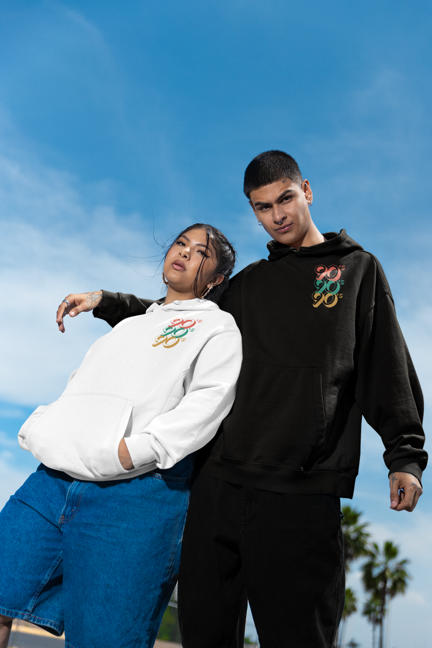 90's Retro Unisex Hooded Sweatshirt - Nostalgic Style and Comfort