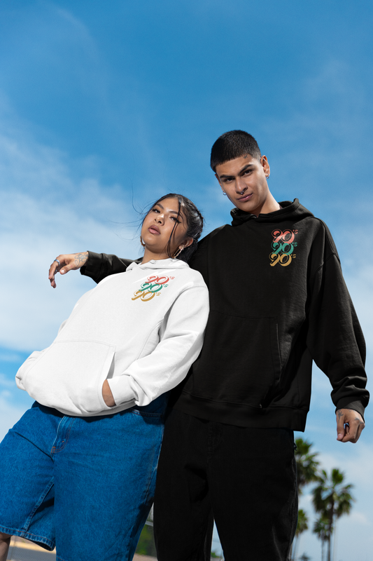 90's Retro Unisex Hooded Sweatshirt - Nostalgic Style and Comfort